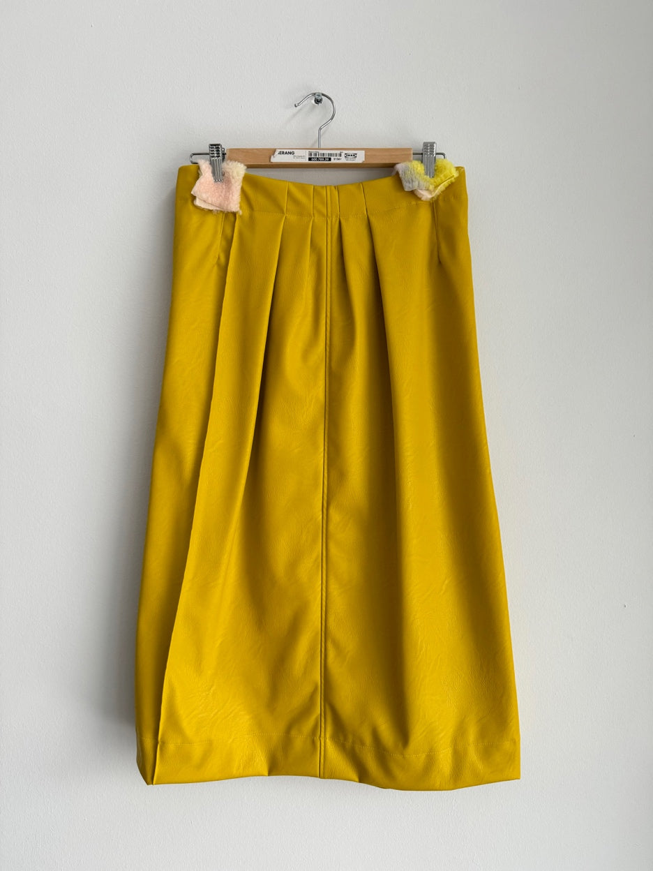 Leather Skirt Isabella mustard